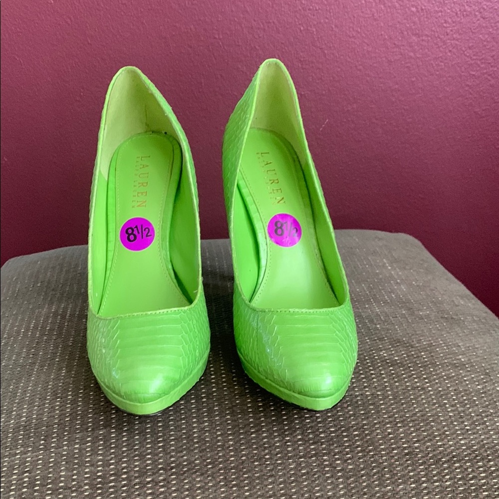 Lauren Ralph Lauren Lime Green Heels